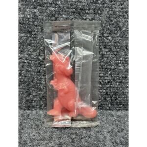 Vtg Sealed (1992) Pink / Tan Plastic Dinosaur Cereal Toy Figure, H-8 Prod. Inc.